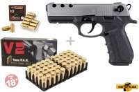 Schreckschuss Set: Zoraki 4918 Titan + 50 Platz- / + 10 Pfefferpatronen 9mm P.A.K. Schreckschuss Set: Zoraki 4918 Titan + 50 Platz- / + 10 Pfefferpatronen 9mm P.A.K.