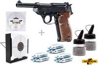 Co² Pistole Komplettset: Walther P38 Schwarz, Kugelfangkasten & Zubehör Co² Pistole Komplettset: Walther P38 Schwarz, Kugelfangkasten & Zubehör
