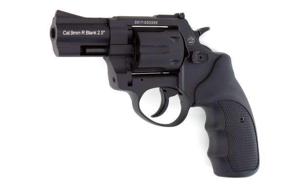 Schreckschuss Set: Zoraki Revolver R1 2,5 Zoll Schwarz brüniert + 50 Platz- / + 10 Pfefferpatron
