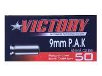50 Stück 9 mm P.A. Platzpatronen Victory 50 Stück 9 mm P.A. Platzpatronen Victory
