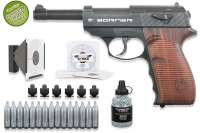 Co² Pistole Komplettset: Borner C41 Schwarz, Kugelfangkasten & Zubehör Co² Pistole Komplettset: Borner C41 Schwarz, Kugelfangkasten & Zubehör