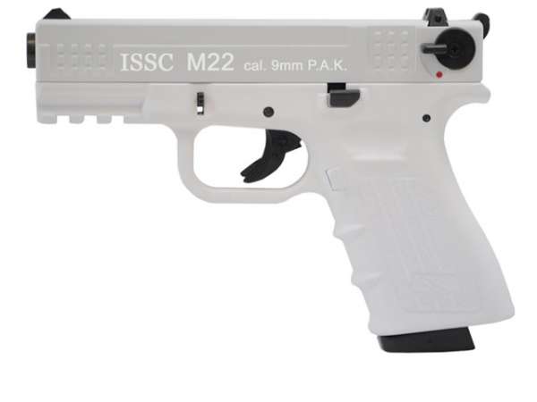 ISSC M22 Schreckschusspistole / Gaspistole weiss Blizzard 9 mm