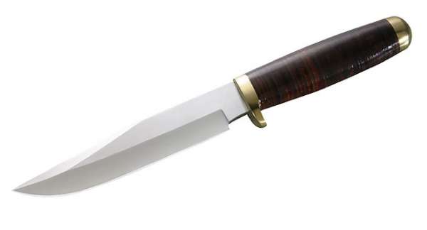 Herbertz Gürtelmesser, AISI 420, Ledergriff, Lederscheide