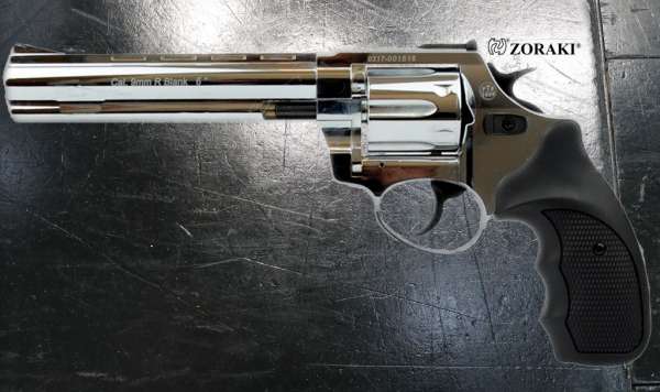 Zoraki R1 6 Zoll Schreckschussrevolver Kal. 9mm RK chrom B-Ware 2.Wahl