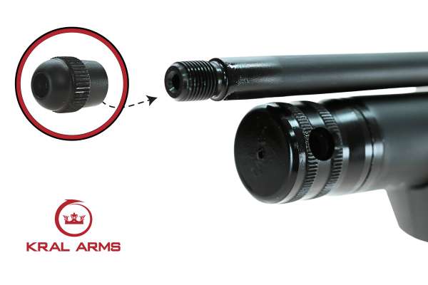 Kral Arms Puncher NP-01 PCP Pressluftpistole Kal. 4,5mm Diabolo mit 14-Schuss Magazin schwarz