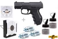Co² Pistole Komplettset: Walther CP99 Compact Blow Back, Kugelfangkasten & Zubehör Co² Pistole Komplettset: Walther CP99 Compact Blow Back, Kugelfangkasten & Zubehör