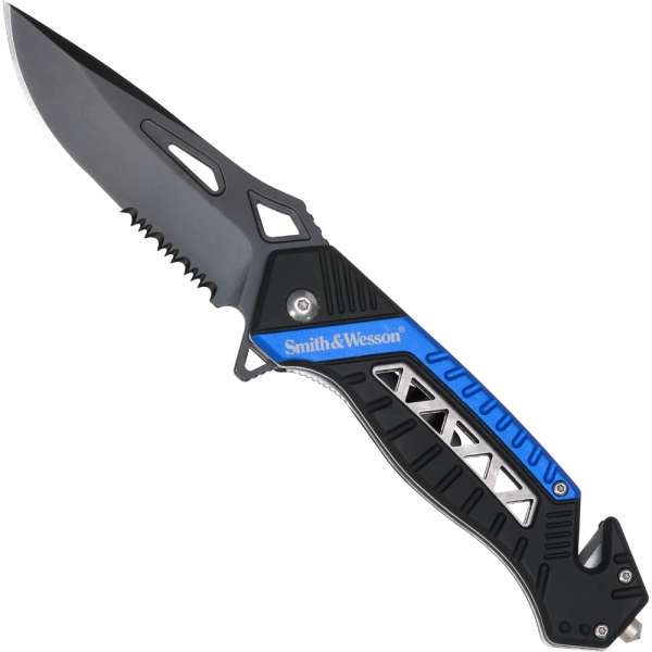 Smith & Wesson Taschenmesser schwarz blau (Foto 1)
