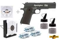 Co² Pistole Komplettset: Crosman Remington 1911 RAC, Kugelfangkasten & Zubehör Co² Pistole Komplettset: Crosman Remington 1911 RAC, Kugelfangkasten & Zubehör
