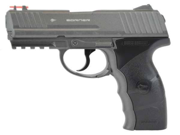 Co² Pistole Set: Borner W3000M, Kugelfangkasten + 100 Zielscheiben + 15 Co² Kap