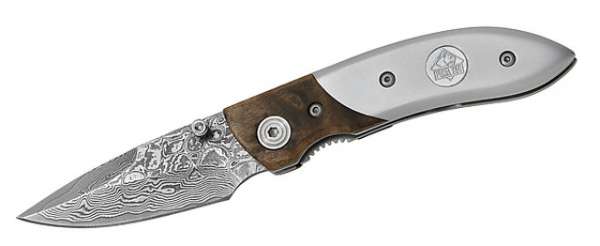 Puma TEC Damast-Einhandmesser, 78 Lagen, rostfrei, Thuyaholz, Al