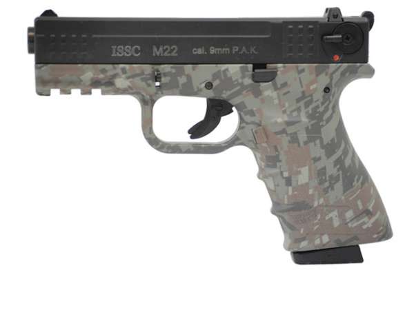 ISSC M22 Schreckschusspistole / Gaspistole digital camo 9 mm