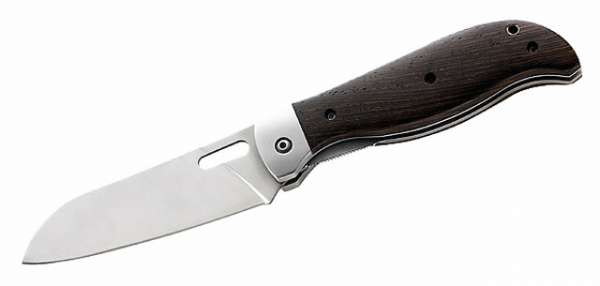 Herbertz Einhandmesser, klappbar, AISI 420, Tagayasan-Holz, Klin