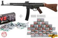 Schreckschuss Set:StG44 Maschinengewehr Brüniert + 1000 Platzpatronen 9mm P.A.K Schreckschuss Set:StG44 Maschinengewehr Brüniert + 1000 Platzpatronen 9mm P.A.K
