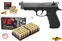 Zoraki 918 Titan Schreckschuss Set Pistole, 50 Platzpatronen 10 Pfefferpatronen. Zoraki 918 Titan Schreckschuss Set Pistole, 50 Platzpatronen 10 Pfefferpatronen.