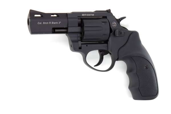 Schreckschuss Set: Zoraki Revolver R2 3 Zoll Schwarz + 50 Platz- / + 10 Pfefferpatron