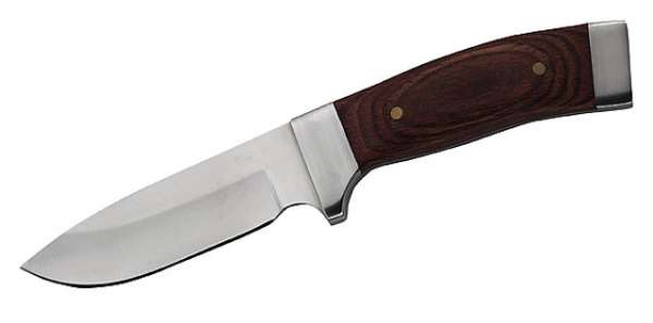Herbertz Gürtelmesser, Pakkaholz, Lederscheide