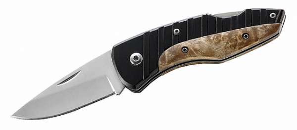 Herbertz Taschenmesser, AISI 420, Aluminium, Wurzelholz