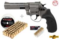Schreckschuss Set: Zoraki Revolver R1 4,5 Zoll Titan + 50 Platz- / + 10 Pfefferpatronen Schreckschuss Set: Zoraki Revolver R1 4,5 Zoll Titan + 50 Platz- / + 10 Pfefferpatronen