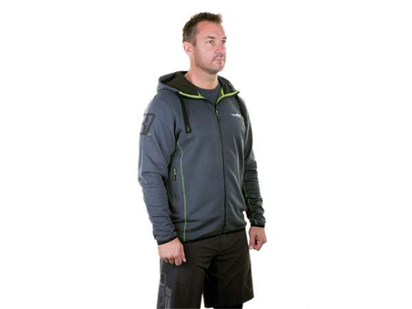 WX Premium Sweat-Jacke Unisex Gr. XXL anthrazith/grün