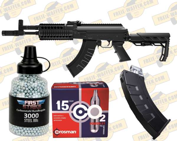 Crosman AK1 CO² Luftgewehr Kal. 4.5mm BB + Magazin + Kapsel + 3000 BBs Set