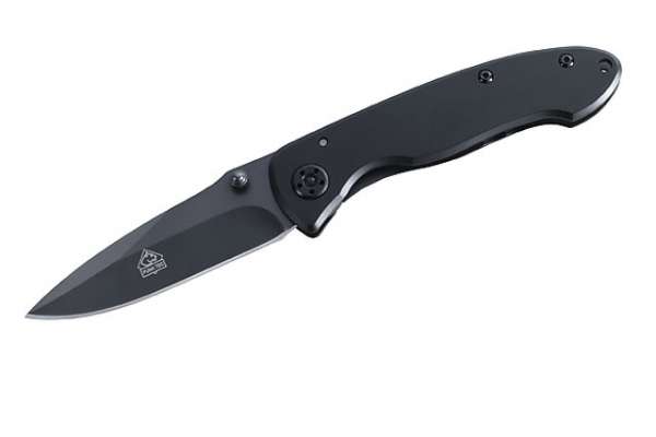 Puma TEC Einhandmesser, Ganzstahl, AISI 420, schwarz, Clip