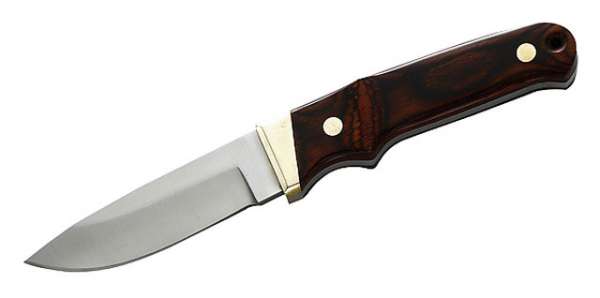 Herbertz Gürtelmesser, AISI 420, Pakkaholz, Messingbacken