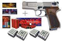 Schreckschuss Silvester Set Walther P88 Nickel/ HG inkl. 100 Stk. Effekt + 100 Stk. 9mm P.A.K. Schreckschuss Silvester Set Walther P88 Nickel/ HG inkl. 100 Stk. Effekt + 100 Stk. 9mm P.A.K.
