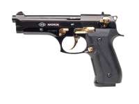 GSG Magnum Schreckschusspistole / Gaspistole, schwarz-gold GSG Magnum Schreckschusspistole / Gaspistole, schwarz-gold