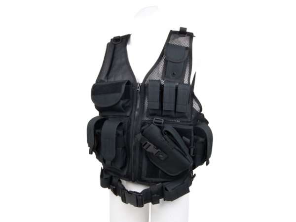 Weste Tactical schwarz