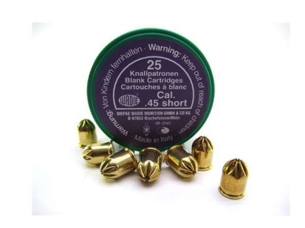 Knallpatronen cal. .45 short / 25 St.