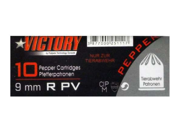 Victory Pfefferpatronen / Reizstoffpatronen 9 mm R. PV 10 Stk.