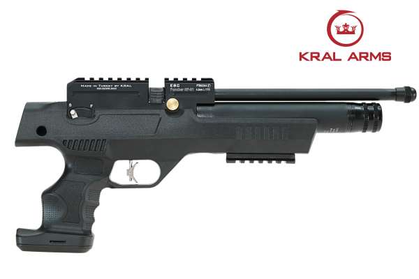 Kral Arms Puncher NP-01 PCP Pressluftpistole Kal. 4,5mm Diabolo mit 14-Schuss Magazin schwarz