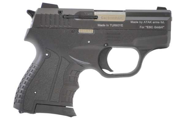 Schreckschuss Set: Zoraki906 Schwarz / Chrom + 50 Platz- / + 10 Pfefferpatronen 9mm R.K.