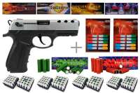 Schreckschuss Silvester Set Professional Zoraki 4918 Chrom matt + 400 Teile Schreckschuss Silvester Set Professional Zoraki 4918 Chrom matt + 400 Teile
