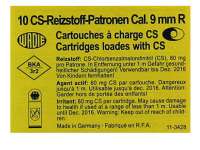10 CS-Reizstoffpatronen Wadie 9mm R für REVOLVER 10 CS-Reizstoffpatronen Wadie 9mm R für REVOLVER