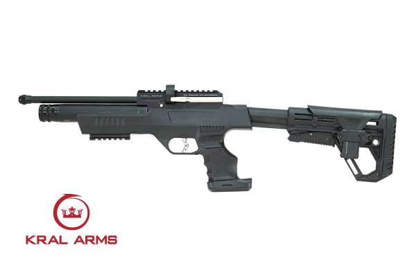 Kral Arms Puncher NP-01 PCP Pressluftpistole Kal. 4,5mm Diabolo mit 14-Schuss Magazin schwarz
