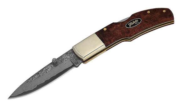 Herbertz Damast-Taschenmesser, 35 Lagen, Kern aus 440 Stahl, Wur