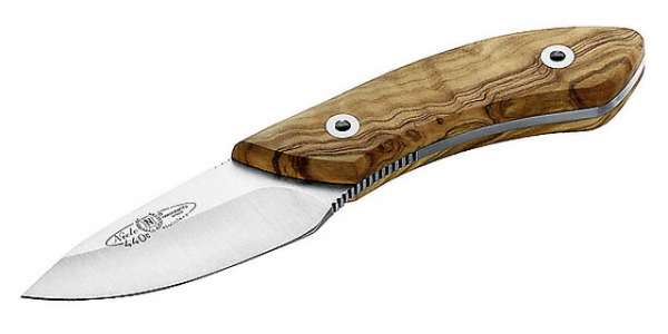 Nieto Gürtelmesser, rostfrei, Olivenholz, Klinge 8,4 cm, (Leder)
