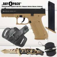 Everydaycarry: Zoraki 917 Schreckschusspistole 9mm P.A.K. Desert/ Schwarz + Ersatzmagazin + Holster Everydaycarry: Zoraki 917 Schreckschusspistole 9mm P.A.K. Desert/ Schwarz + Ersatzmagazin + Holster