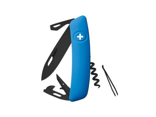 SWIZA Taschenmesser D03 ALLBLACK BLAU - Schweizer Messer