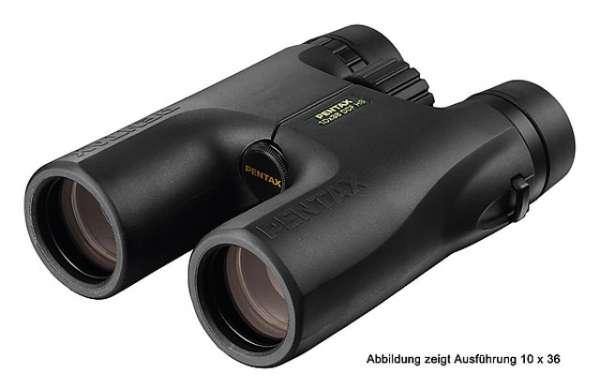 Pentax-Fernglas DCF HS 8x36, Regenschutzdeckel, Nylon-Tragerieme