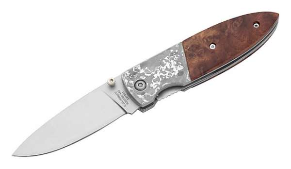 Herbertz Einhandmesser, Stahl 440, Backen aus 35-lagigem Damasts