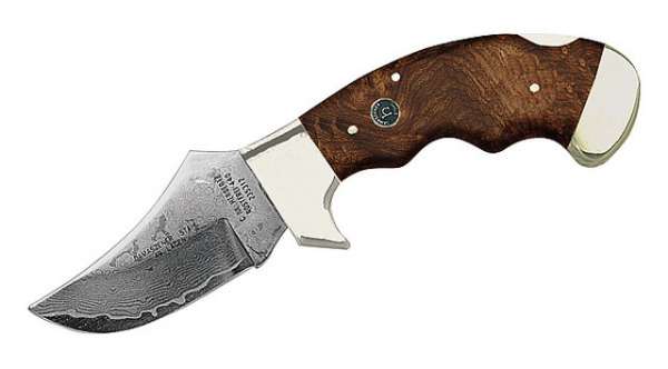 Herbertz Damast-Taschenmesser, 49 Lagen, Wurzelholz-Schalen, Neu