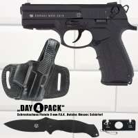 Everydaycarry: Zoraki 2918 Schreckschusspistole 9mm P.A.K. Schwarz + Holster + Messer MP9 Bamboo Everydaycarry: Zoraki 2918 Schreckschusspistole 9mm P.A.K. Schwarz + Holster + Messer MP9 Bamboo