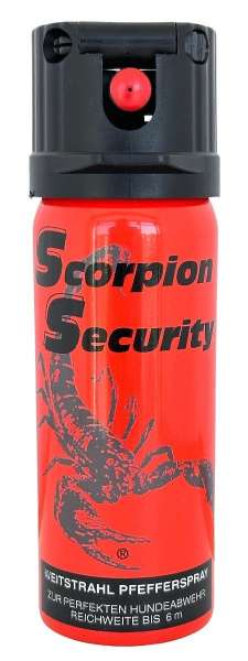 50 ml Pfefferspray Scorpion Security "Stream" Weitstrahl (rot) Reichweite ca. 6 m