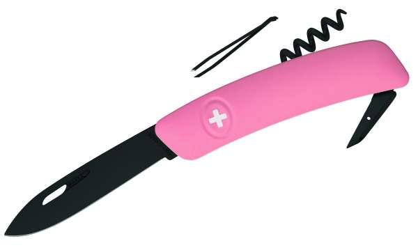 SWIZA Taschenmesser D01 ALLBLACK PINK - Schweizer Messer