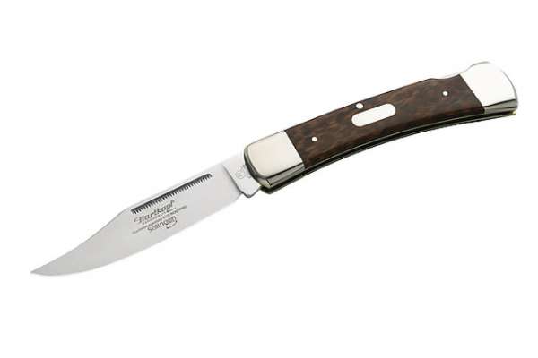 Hartkopf-Taschenmesser, Stahl 1.4110, Schlangenholz, Klinge 9cm