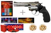 Schreckschuss Silvester Set Starter Zoraki R1 4,5" Revolver Chrom inkl. 100 Stk. Effekt + 100 St. Schreckschuss Silvester Set Starter Zoraki R1 4,5" Revolver Chrom inkl. 100 Stk. Effekt + 100 St.
