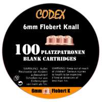 Platzpatronen Codex Kaliber 6 mm Flobert, 100 Stk. Platzpatronen Codex Kaliber 6 mm Flobert, 100 Stk.