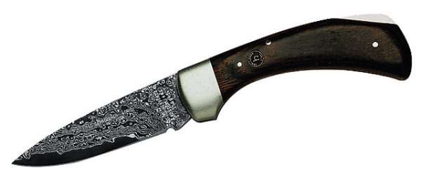 Herbertz Damast-Taschenmesser, 49 Lagen, Pakkaholz-Schalen, Neus